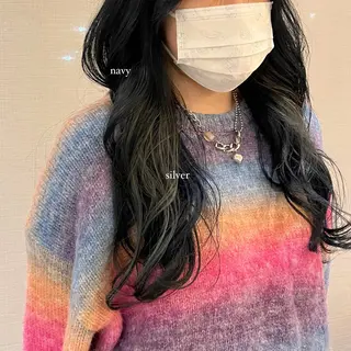 ロング カラー レイヤー/透明感艶 カラー丸山ななほのヘアスタイル