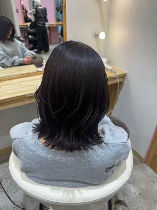 ミディアム 盛れる透明感カラー ♡ayana♡のヘアスタイル