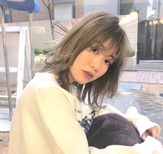 セミロング 永野 亮介のヘアスタイル