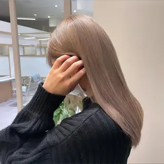セミロング カラー spinhair fluffyのヘアスタイル