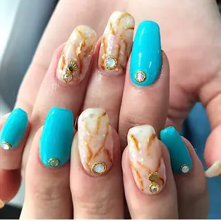 ネイル 渋谷/チップ長さ出し 👑アプレgel-xのネイルデザイン