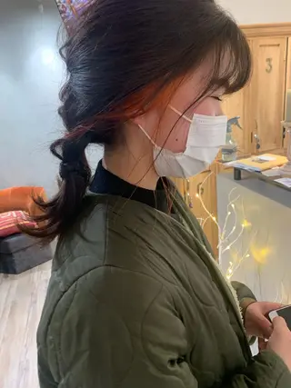 ミディアム ヘアアレンジ 本間 結衣のヘアスタイル