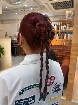 ロング ヘアアレンジ cana 札幌レイヤースタイルのヘアスタイル