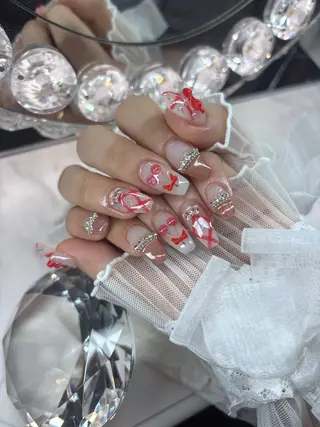 ネイル 24時まで❤︎韓国、 ワンホンネイルのネイルデザイン