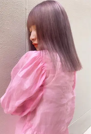 セミロング カラー ヘアアレンジ 福岡似合わせレイヤー /ウルフ/ハイトーンのヘアスタイル