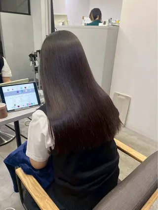 ロング パーマ 韓国×艶ハイトーンが かわいい✨️リオ🍒のヘアスタイル