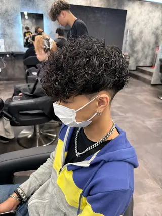 ショート カラー パーマ ヘアアレンジ メンズ キッズ 🔷横浜1のパーマ 職人🔷将太郎のヘアスタイル