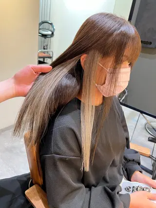 ロング カラー 髪質改善ストレート Kantaのヘアスタイル