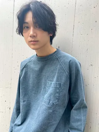 ミディアム メンズ おしゃれパーマ メンズ特化/みーまんのヘアスタイル