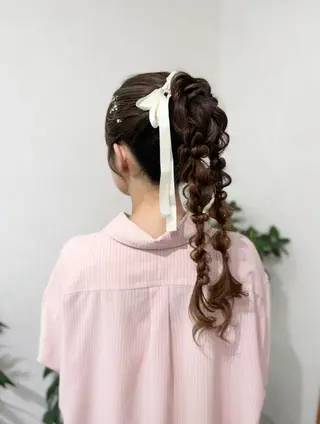 ロング ヘアアレンジ ヘアセットサロン /上坪愛美のヘアスタイル