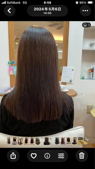 ロング 高畑駅×縮毛矯正 縮毛矯正×湯浅貴子のヘアスタイル