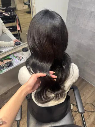 ロング カラー Rena/韓国 /ワンホンヘアのヘアスタイル