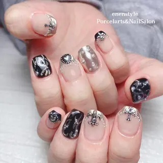 ミディアム ネイル 🐾enen style 🐾のネイルデザイン
