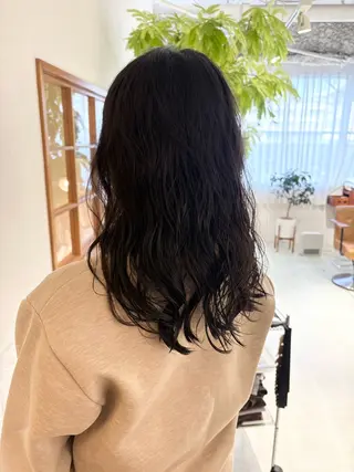 セミロング パーマ 大西 杏依のヘアスタイル
