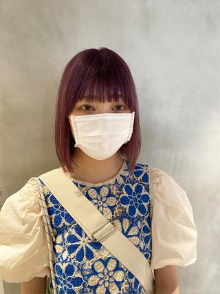 ミディアム カラー 朝倉 南のヘアスタイル