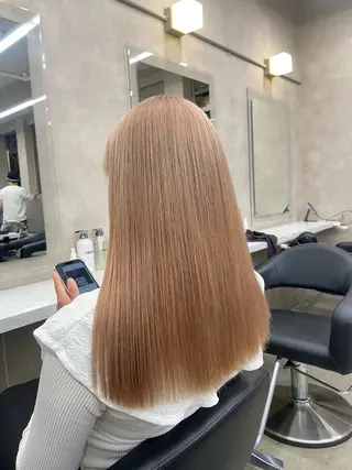 セミロング カラー ヘアアレンジ Over hair_ misakiのヘアスタイル