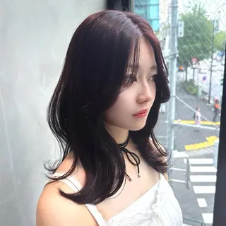 ミディアム 新宿/新宿三丁目 縮毛矯正/タカユキのヘアスタイル