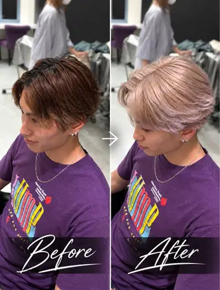 カラー メンズ 井上 慈温のヘアスタイル