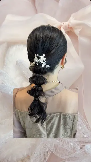 セミロング ヘアアレンジ arika もえのヘアスタイル