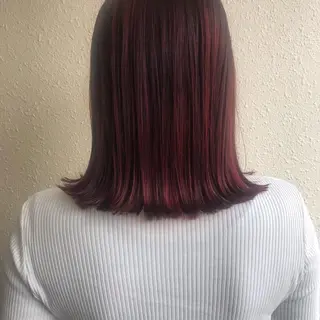 セミロング kiyono ⭐︎ダブルカラーのヘアスタイル