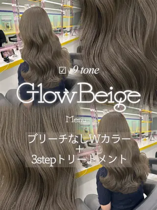 ロング カラー ブリーチ縮毛矯正飛我 透けオリーブ淡色🫧のヘアスタイル
