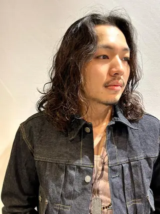 ロング パーマ メンズ メンズ特化❤️‍🔥 パーマ職人江口佳乃のヘアスタイル