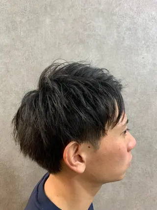 ショート メンズパーマ 白子 波巻き/ツイスパ 怜のヘアスタイル