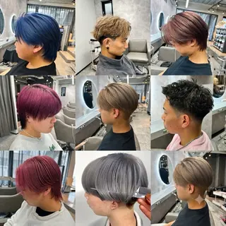 カラー パーマ メンズ メンズパーマ🔵 ブリーチ✨原田慎也のヘアスタイル