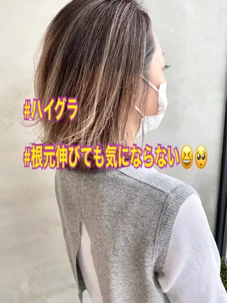 ミディアム カラー ヘアアレンジ ネイル マツエク・マツパ 夜23時まで予約🉑 reverieあきらのヘアスタイル