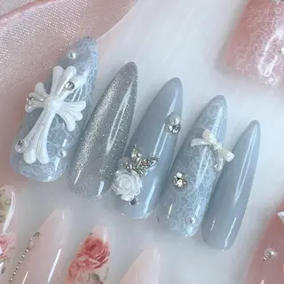 ネイル 渋谷 チップ長さ出し アプレgel-xのネイルデザイン