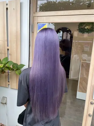 ロング ブリーチカラー HAZUKI🦖のヘアスタイル