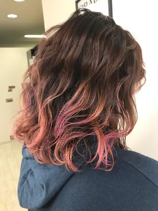セミロング カラー Lien 深井店のヘアスタイル