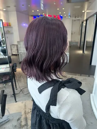 セミロング カラー パーマ ヘアアレンジ 艶髪/髪質改善/縮毛 masae🌼のヘアスタイル