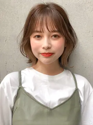 ミディアム カラー レイヤー×髪質改善✨ 渋谷/佐藤侑哉のヘアスタイル