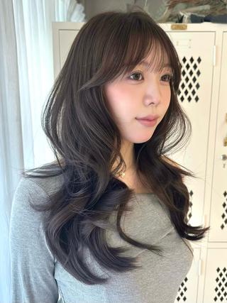 ロング カラー 韓国ヘア🦢🖤 Sayumiのヘアスタイル