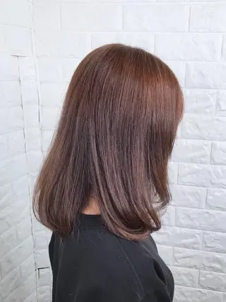 ミディアム カラー 髪質改善縮毛矯正 美容師✂️山崎竜二のヘアスタイル
