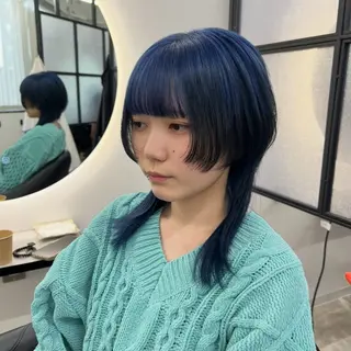 セミロング カラー Ren. 🦋デザインカラーのヘアスタイル