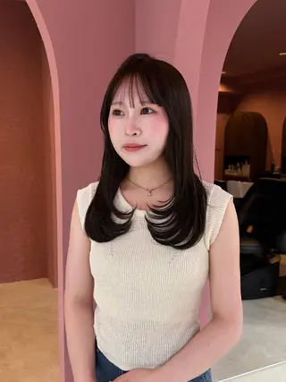 セミロング 透明感カラー♡ 原宿美容室¦Rinaのヘアスタイル