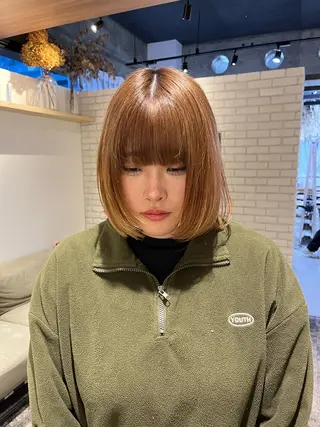 ショート メンズパーマ/ ハイトーン/タニザキのヘアスタイル