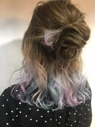 ミディアム カラー ヘアアレンジ 沖縄東京2拠点美容師 mamicoのヘアスタイル