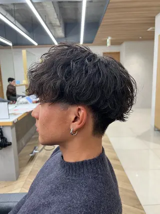 ショート パーマ メンズ 🏅メンズ特化 ヤマクラ タイキのヘアスタイル