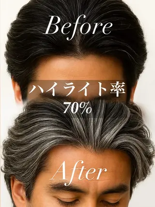 ショート カラー メンズ メンズ特化美容師 カラー専門ぺーターのヘアスタイル
