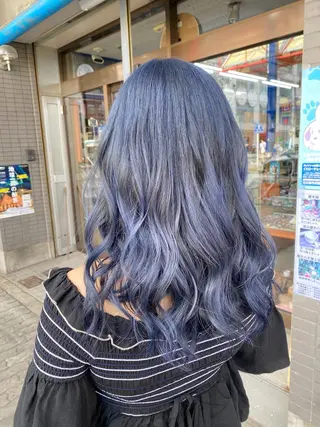 セミロング ゆぴ☾/推しカラー /ハイトーンのヘアスタイル