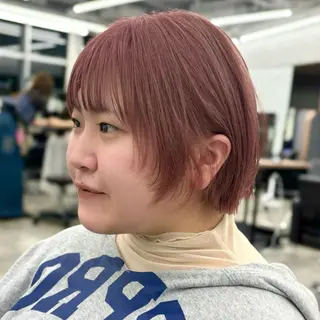 ショート カラー 顔まわり🥨レイヤー /透明感/水口舞奈のヘアスタイル