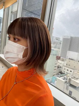 カラー 顔まわりの神様✨ 透明感カラー藤嶋秀幸のヘアスタイル