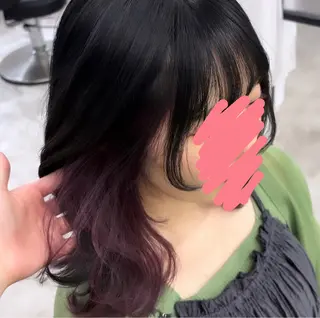 セミロング カラー Ren. 🦋デザインカラーのヘアスタイル