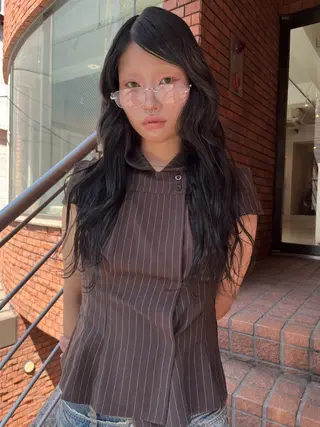 ロング カラー ヘアアレンジ HARUKA/ 透明感カラーのヘアスタイル