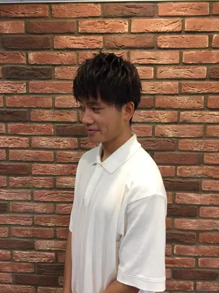 ショート パーマ 赤坂barber 古澤慶一郎【モテ髪】のヘアスタイル