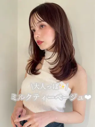 ロング 市毛 結菜のヘアスタイル