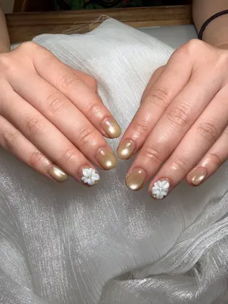 ネイル ユリ🎀長さだし/ パラジェル/持ち込みのネイルデザイン